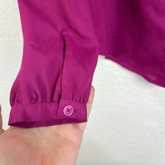 MK Michael Kors Michl Chain Tie Fuchsia Blouse - Picture 5 of 10